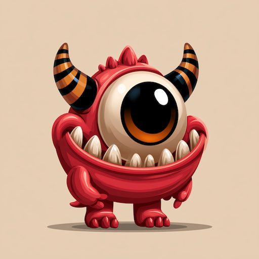 Vegas Beasts mascot — a one-eyed red beast with horns and a wide toothy grin